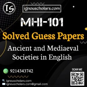 MHI 101 Solved Guess Paper June Exam in English