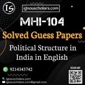 MHI 104 Solved Guess Paper June Exam in English
