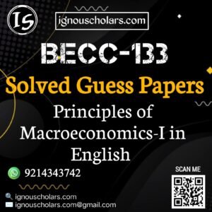 BECC 133 Solved Guess Paper June Exam in English