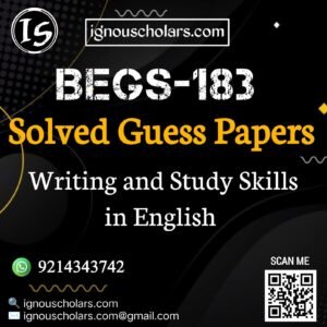 BEGS 183 Solved Guess Paper June Exam